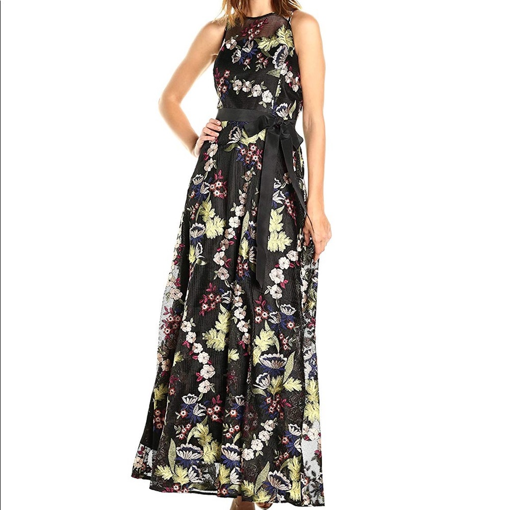 TAHARI EMBROIDERED DRESS